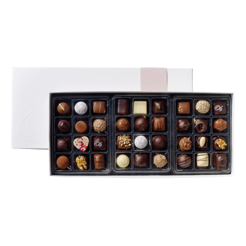 Fyldte Chokolader i æske m. 72 stk. fra Ole Chokolade Fyldte Chokolader i æske m. 72 stk. fra Ole Chokolade