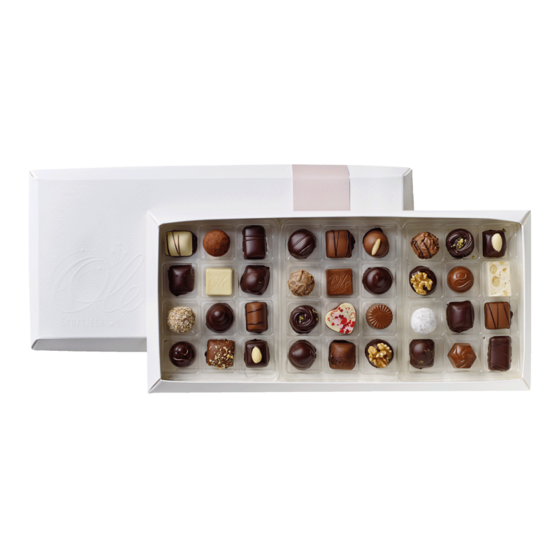 Fyldte Chokolader i Æske m. 36 stk - Ole Chokolade Fyldte Chokolader i Æske m. 36 stk - Ole Chokolade