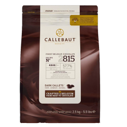 Mørk Chokolade knapper Callebaut 57,7% 2,5 kg.
