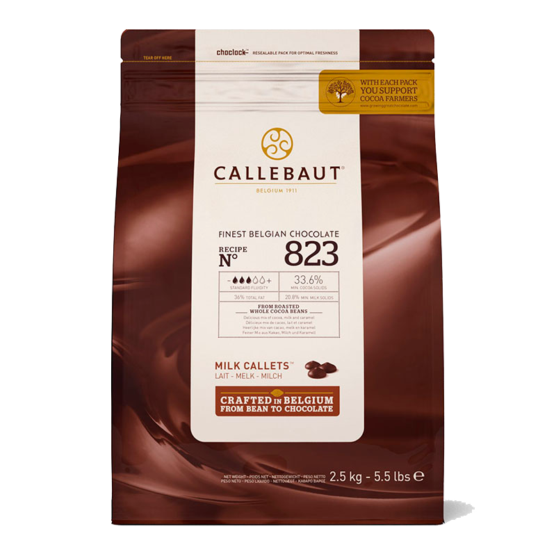 Mælke Chokolade Callebaut 33,6% 2,5 kg. Knapper Mælke Chokolade Callebaut 33,6% 2,5 kg. Knapper