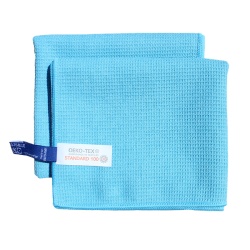 Microfiber viskestykke blå til glas etc.