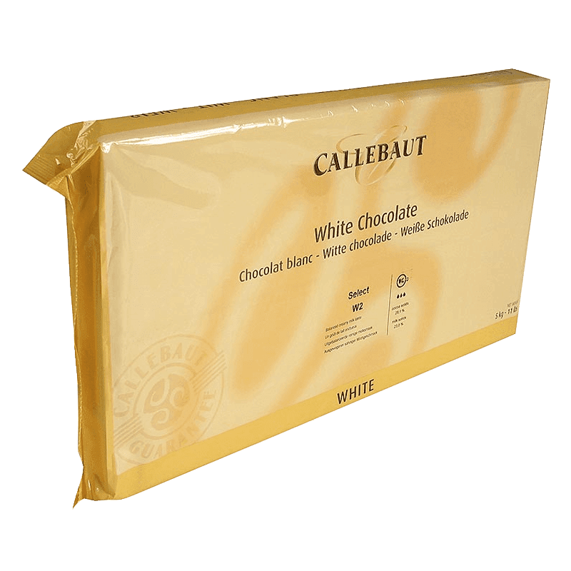 Chokolade Hvid Callebaut Blok 28% 5 kg.