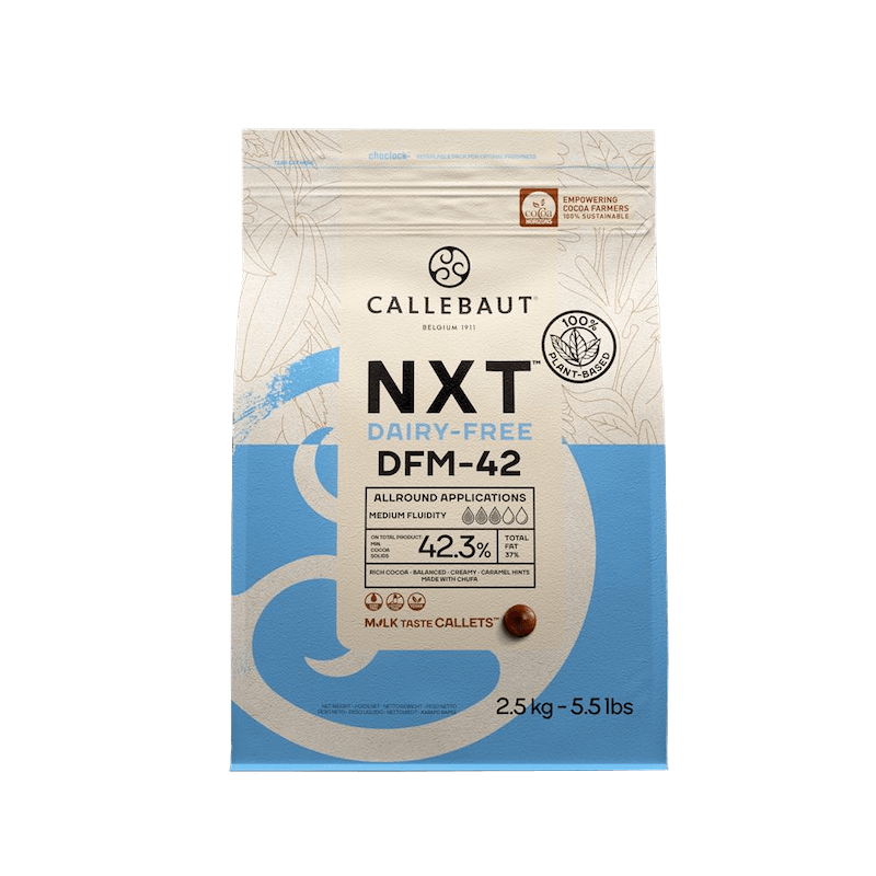 Lys Chokolade Overtræk - Laktosefri og Vegansk - NXT Dairy Free 42,3% 2,5 kg - Barry Callebaut