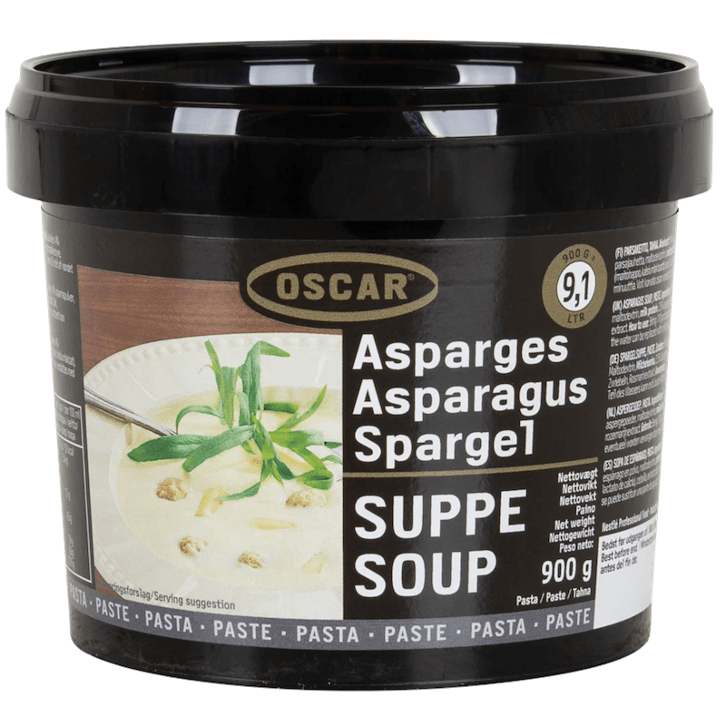 Aspargessuppe Pasta 900g - Giver 9,1L - Oscar Aspargessuppe Pasta 900g - Giver 9,1L - Oscar