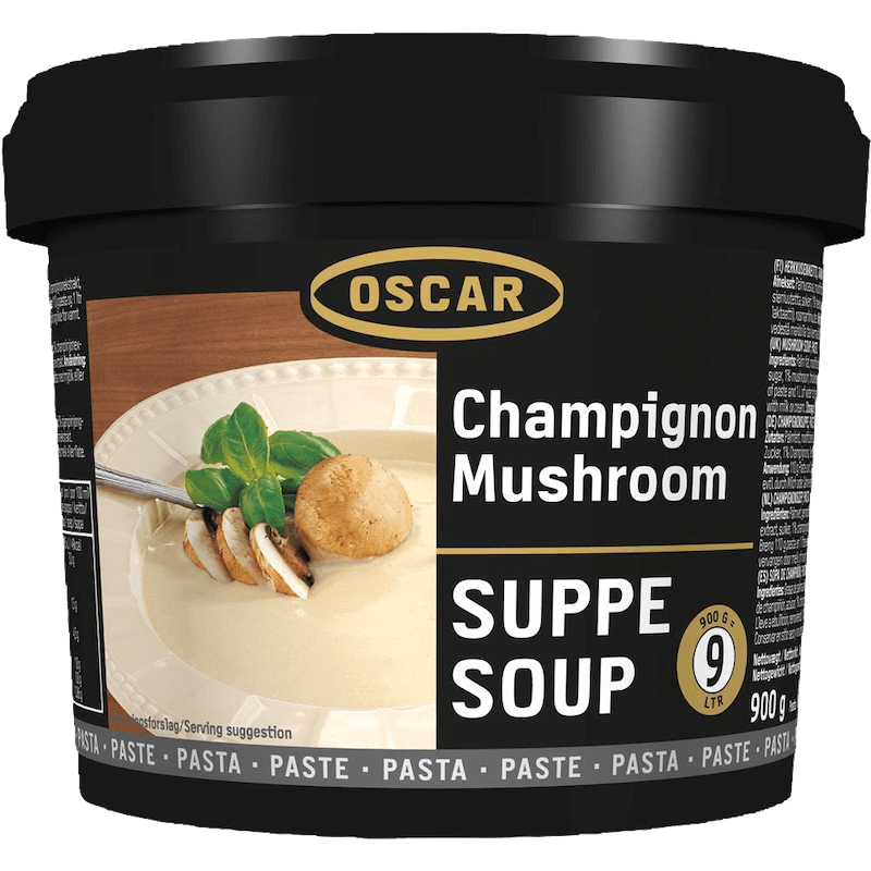 Champignonsuppe - pasta - 900g giver 9,1L - Oscar