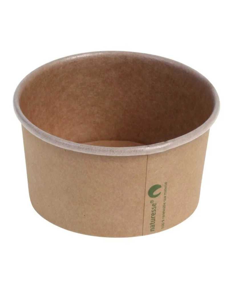 Isbæger 150 ml - Bionedbrydelig Brun - 50 stk. Isbæger 150 ml - Bionedbrydelig Brun - 50 stk.