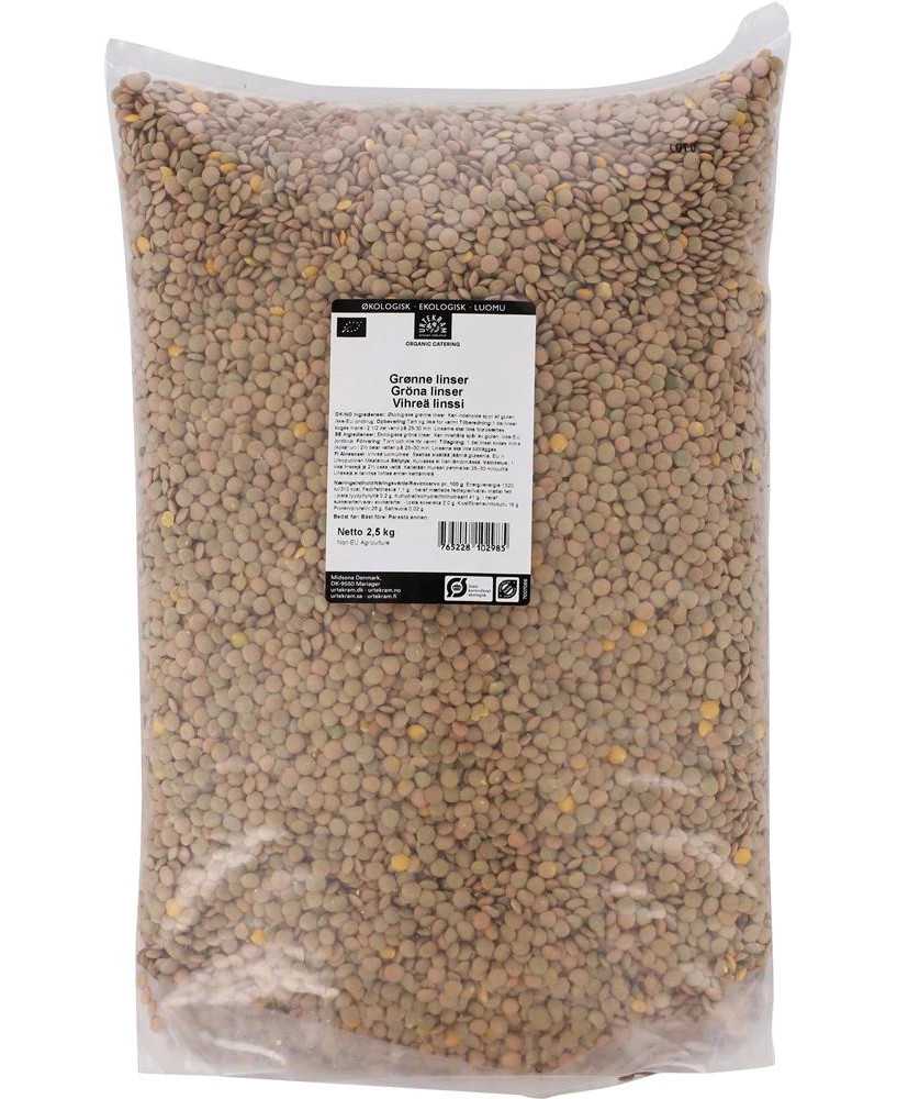 Grønne linser Økologisk 2,5 kg. - Urtekram Grønne linser Økologisk 2,5 kg. - Urtekram
