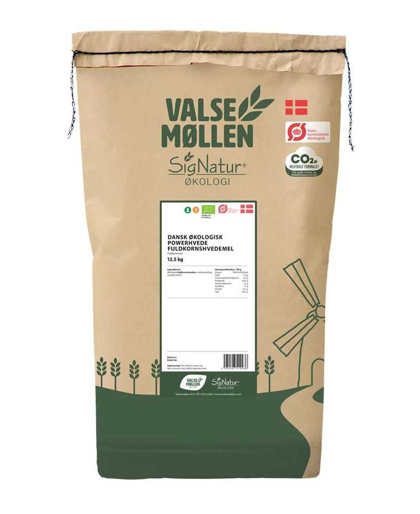 Power Fuldkornshvedemel Øko 12,5 kg. - Valsemøllen Signatur Power Fuldkornshvedemel Øko 12,5 kg. - Valsemøllen Signatur