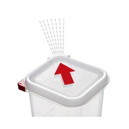 Lufttæt Opbevaringsbøtte M. Låg - 1/6 Gn 2.6 ltr - H15cm - Araven