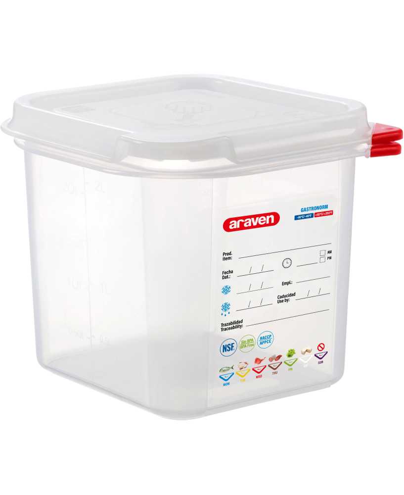 Lufttæt Opbevaringsbøtte M. Låg - 1/6 Gn 2.6ltr - H15cm - Araven Lufttæt Opbevaringsbøtte M. Låg - 1/6 Gn 2.6ltr - H15cm - Araven