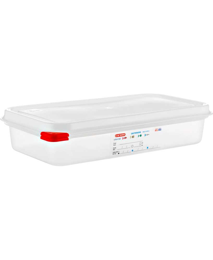 Lufttæt Opbevaringsbøtte M. Låg - 1/3 Gn 2.5 ltr - H6,5 cm - Araven