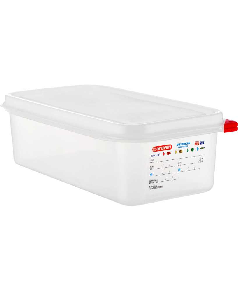 Lufttæt Opbevaringsbøtte M. Låg - 1/3 Gn 4 ltr - H10 cm - Araven
