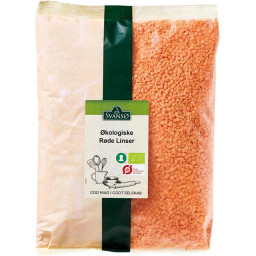 Røde linser Økologisk 1 kg. - Svansø