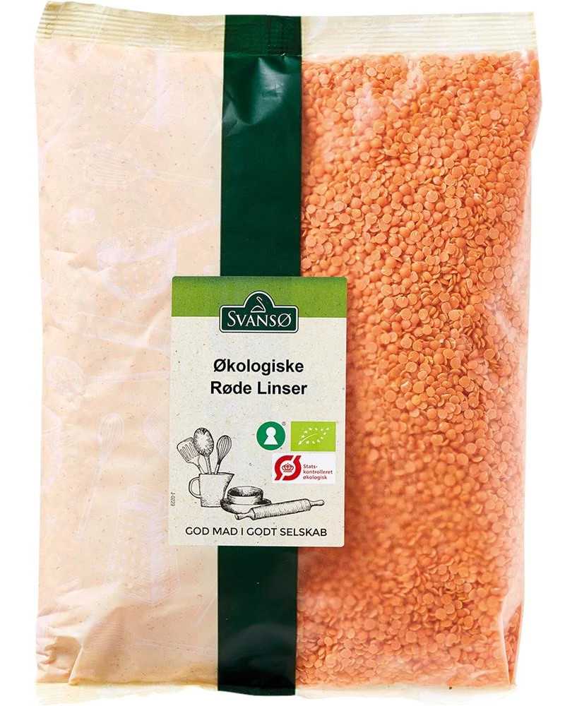 Røde linser Økologisk 1 kg. - Svansø