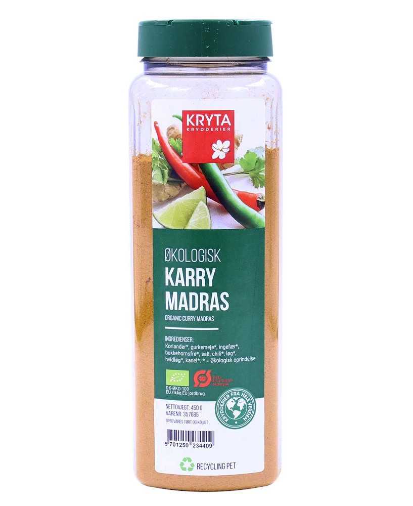 Madras karry Økologisk 450g - Kryta Madras karry Økologisk 450g - Kryta
