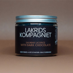 Salmiak Lakrids Med Mørk Chokolade 130g - DIN KJÆVSJIJD ! - Lakrids Kompagniet