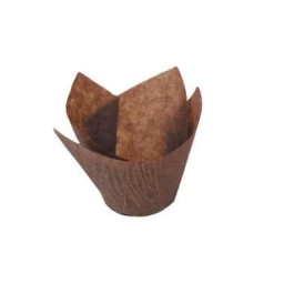 Muffinsforme Tulipan Brun 100 stk. 9,5 x 5cm - Papir Muffinforme