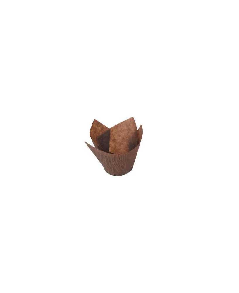 Muffinsforme Tulipan Brun 100 stk. 9,5 x 5cm - Papir Muffinforme