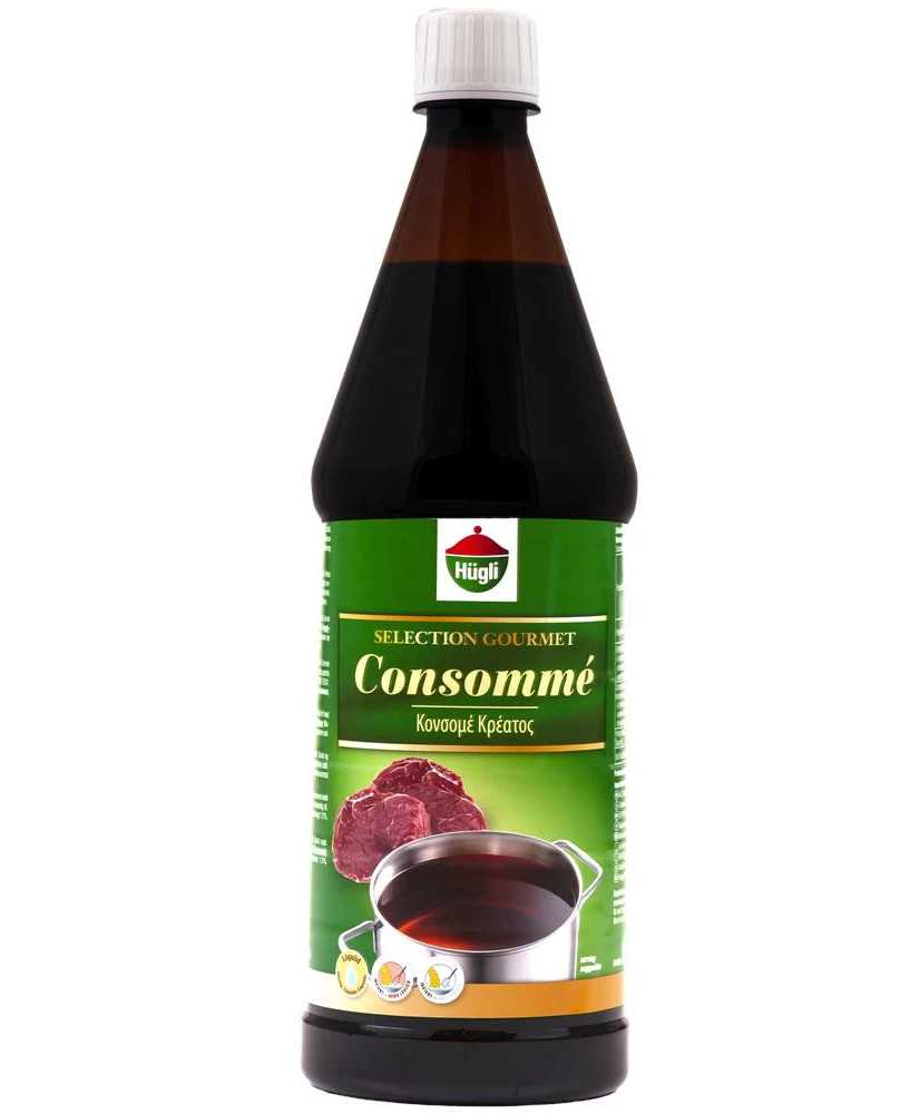 Hügli Consommé Flydende 1L, giver op 21 liter