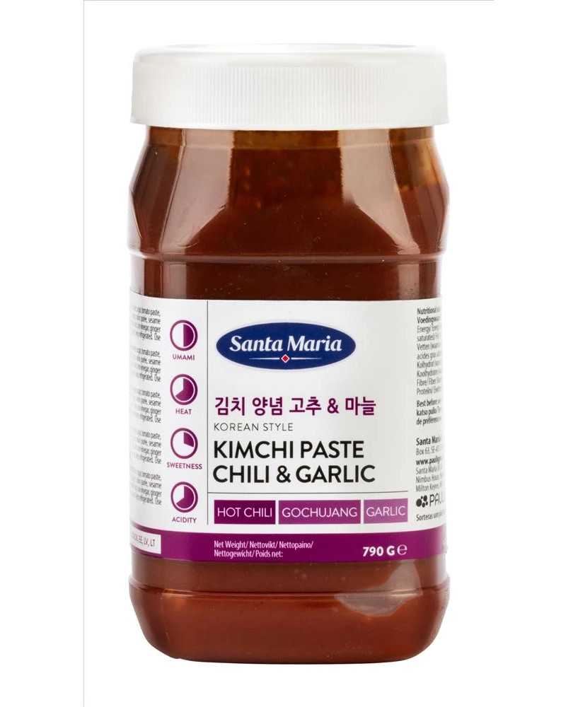 Korean style kimchipaste med chili & hvidløg 790g - Santa Maria