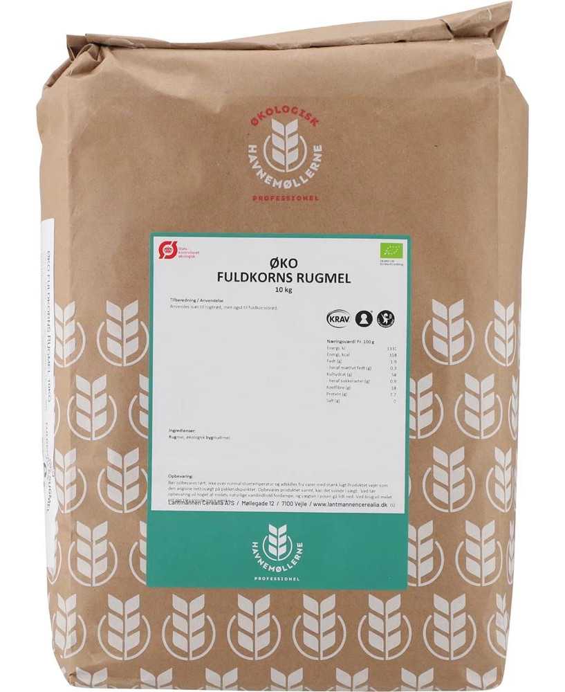 Fuldkorns Rugmel Uno Økologisk 10 kg. - Havnemøllerne Fuldkorns Rugmel Uno Økologisk 10 kg. - Havnemøllerne