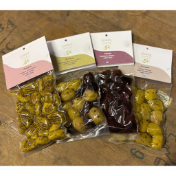 Græske Snack Oliven 4 x 100g Økologiske - Sofos