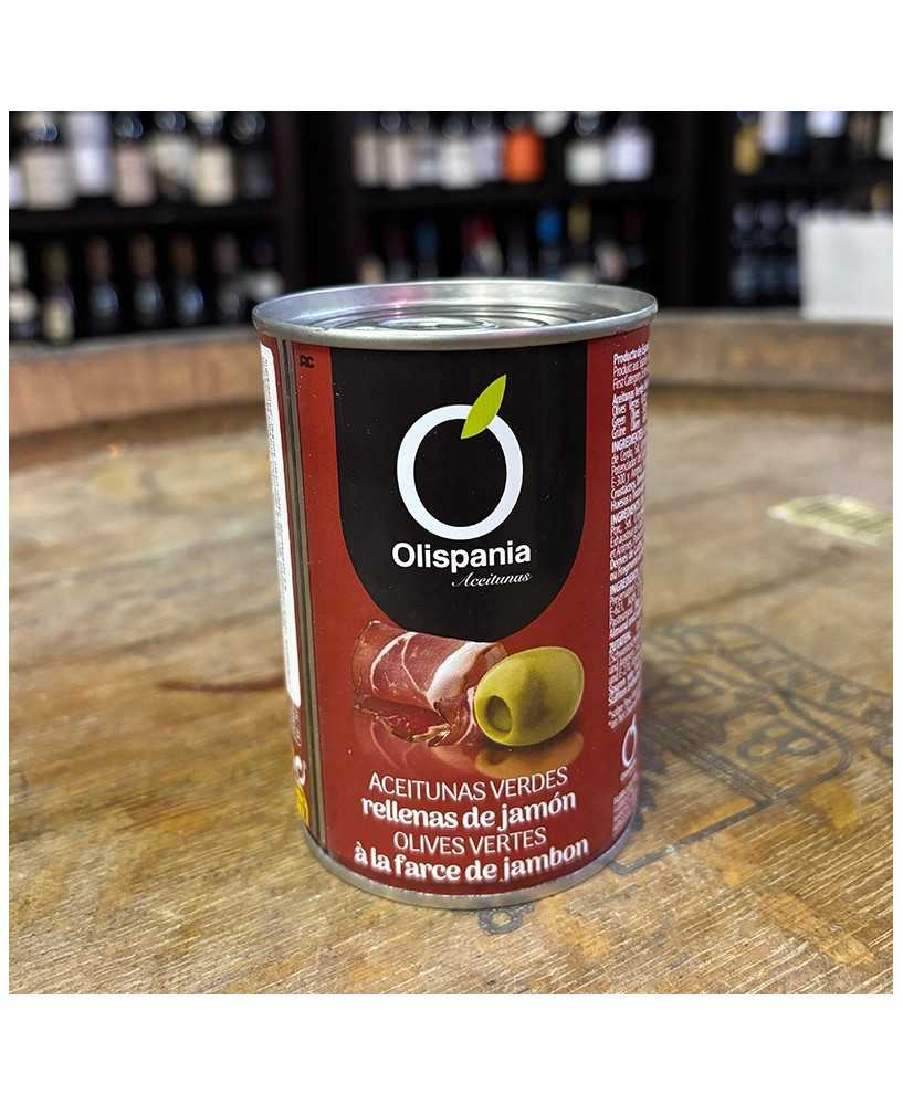 Oliven Grønne Manzanilla m. Skinke 280g - Almondeli Oliven Grønne Manzanilla m. Skinke 280g - Almondeli