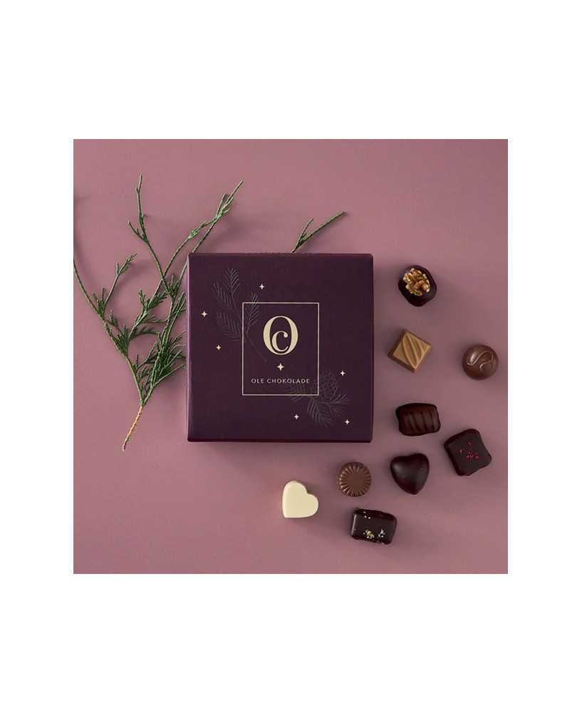 Fyldte JuleChokolader i Juleæske m. 9 stk - Ole Chokolade Fyldte JuleChokolader i Juleæske m. 9 stk - Ole Chokolade
