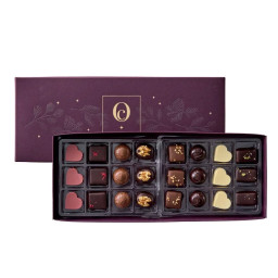 Fyldt JuleChokolade i Juleæske m. 24 stk - Ole Chokolade
