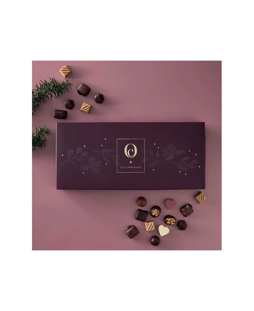 Fyldte JuleChokolader i Juleæske m. 36 stk - Ole Chokolade