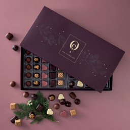 Fyldt JuleChokolade i Juleæske m. 50 stk - Ole Chokolade
