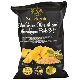 Gourmet Chips m. Ekstra Jomfru Olivenolie og Himalaya Pink Salt 125g