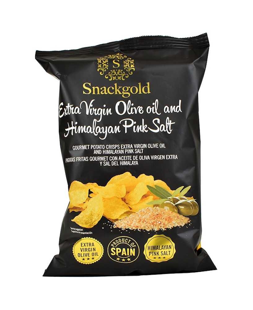 Gourmet Chips m. Ekstra Jomfru Olivenolie og Himalaya Pink Salt 125g Gourmet Chips m. Ekstra Jomfru Olivenolie og Himalaya Pink Salt 125g
