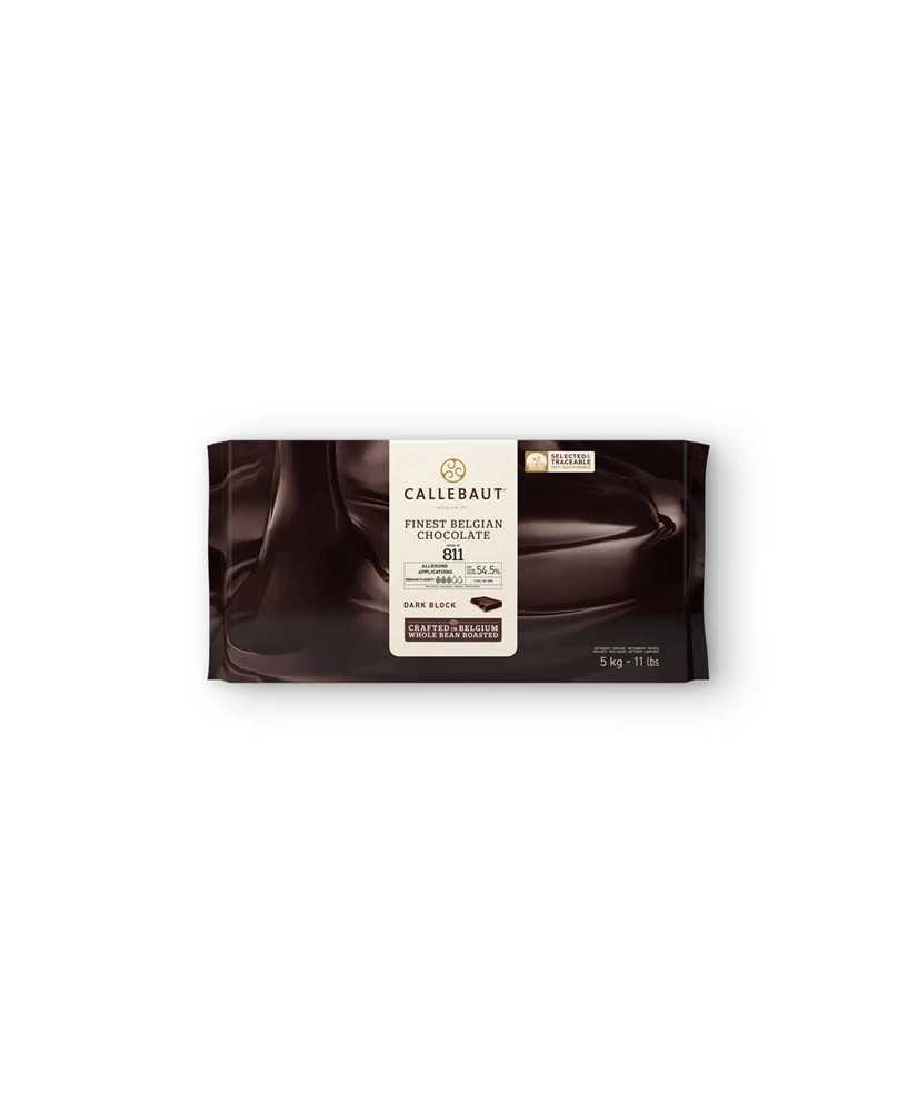 Callebaut Mørk Chokolade Blok 54,5% N° 811 - 5 kg.