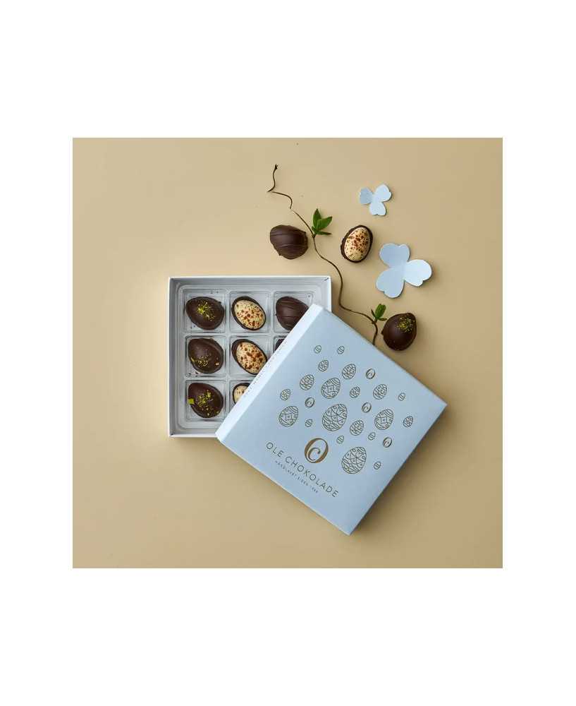 Chokolade Påskeæg mini 9 stk. - Ole Chokolade - Delikatesseæg