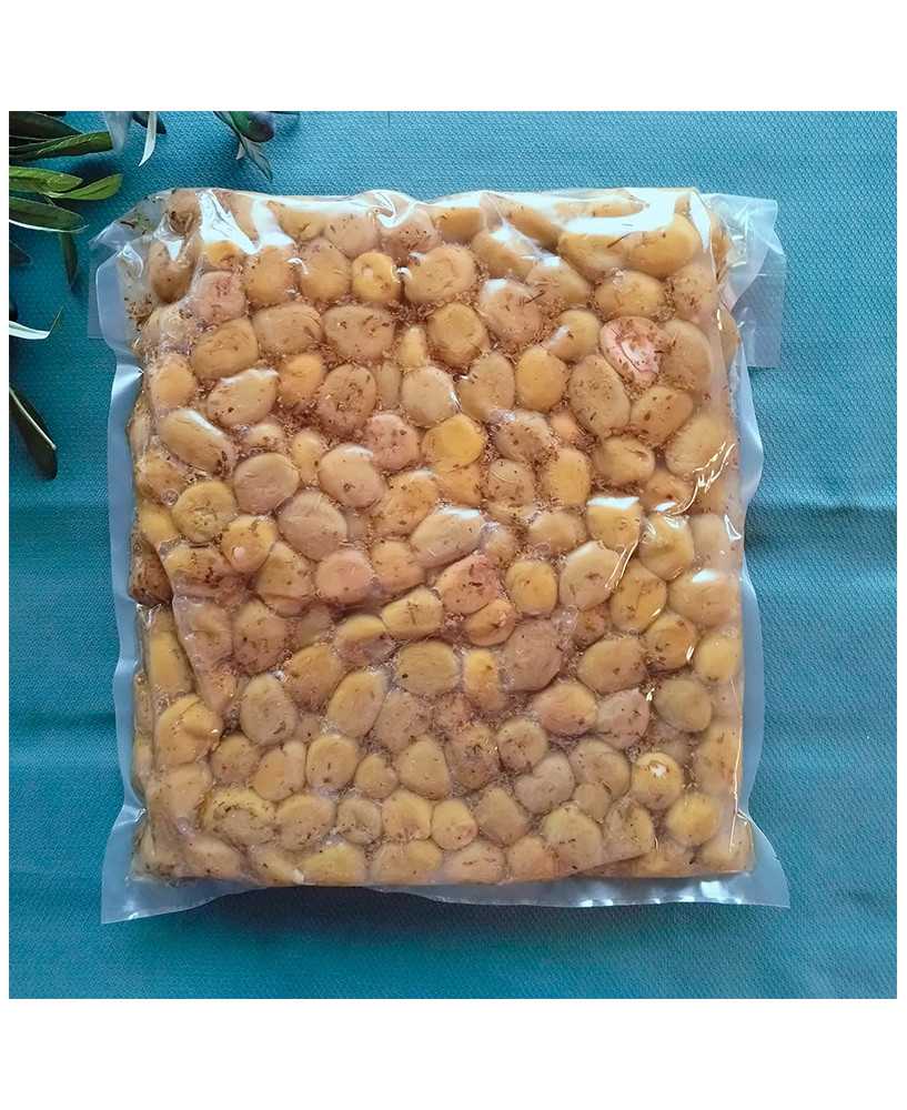 Græske Grønne Oliven m. Hvidløg og Krydderier 2 kg. - Sofos Græske Grønne Oliven m. Hvidløg og Krydderier 2 kg. - Sofos