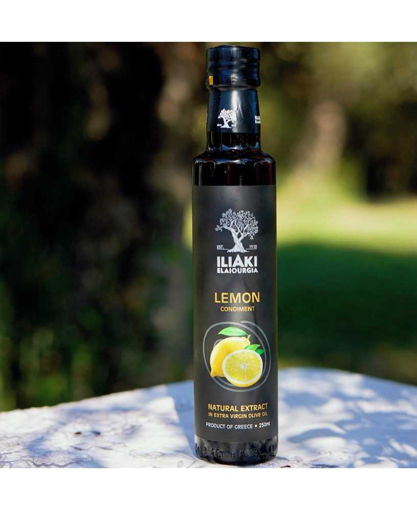 Græsk Citronolie Ekstra JomfruOlivenolie naturlig Citron 250ml - ILIAKI Græsk Citronolie Ekstra JomfruOlivenolie naturlig Citron 250ml - ILIAKI