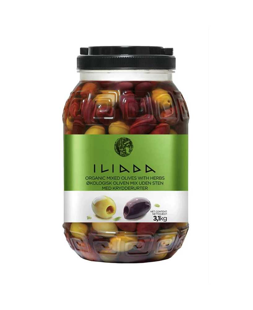 Olivenmix uden sten Økologisk 3,1 kg - Iliada Olivenmix uden sten Økologisk 3,1 kg - Iliada