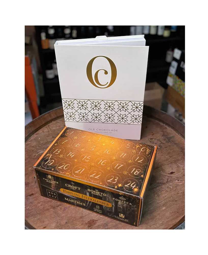 Portvins- og chokoladekalender 2026 – julekalenderpakke Portvins- og chokoladekalender 2026 – julekalenderpakke