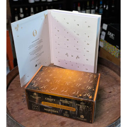 Portvins- og chokoladekalender 2026 – julekalenderpakke åben