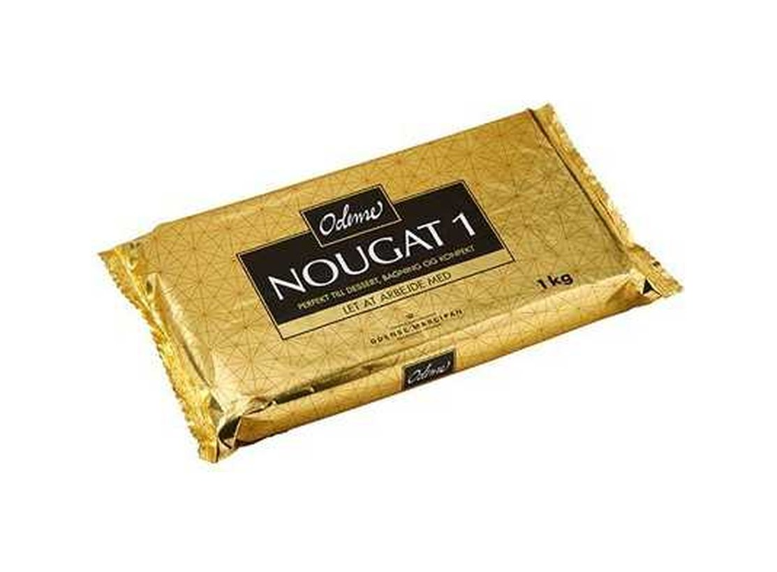 Nougatstænger med nødder og rosiner